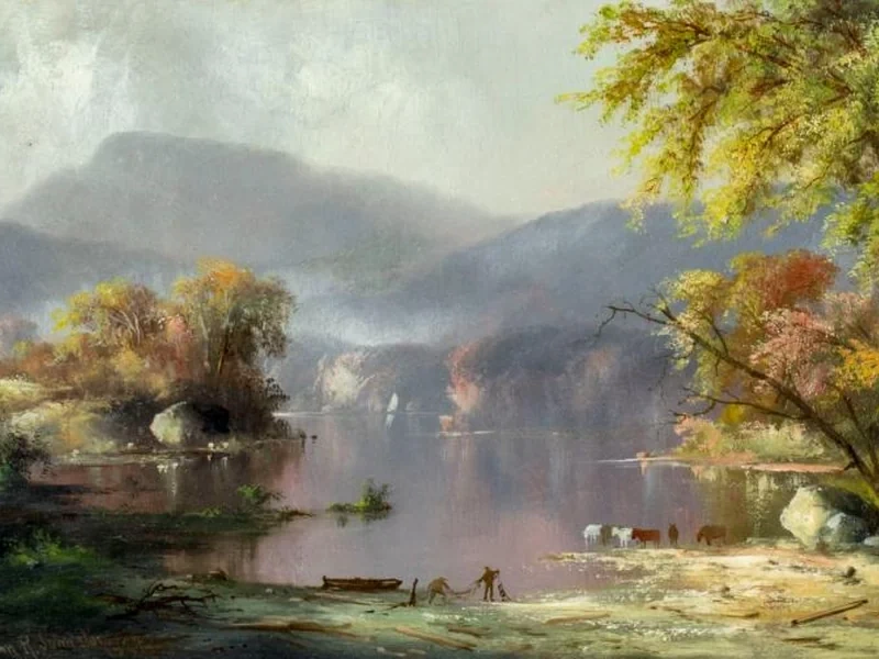1826-John R. Johnston - Paesaggio fluviale